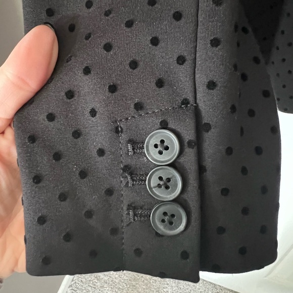 NWT Old Navy Black Dotted Blazer sz Small - Picture 3 of 6
